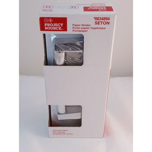 Project Source Seton Chrome Wall Mount Spring-Loaded Toilet Paper Holder NEW! - Picture 1 of 4